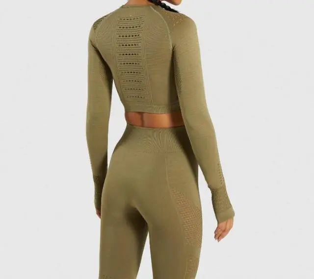 Seamless High-Waisted Women's Workout Yoga Set
