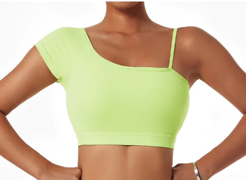 Oblique Shoulder breathable Yoga Top