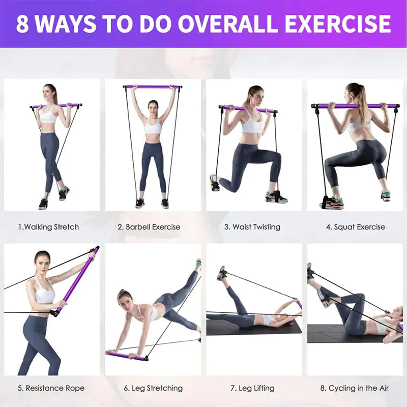 Yoga Pilates Multi-purpose Resistance Fitness Bar