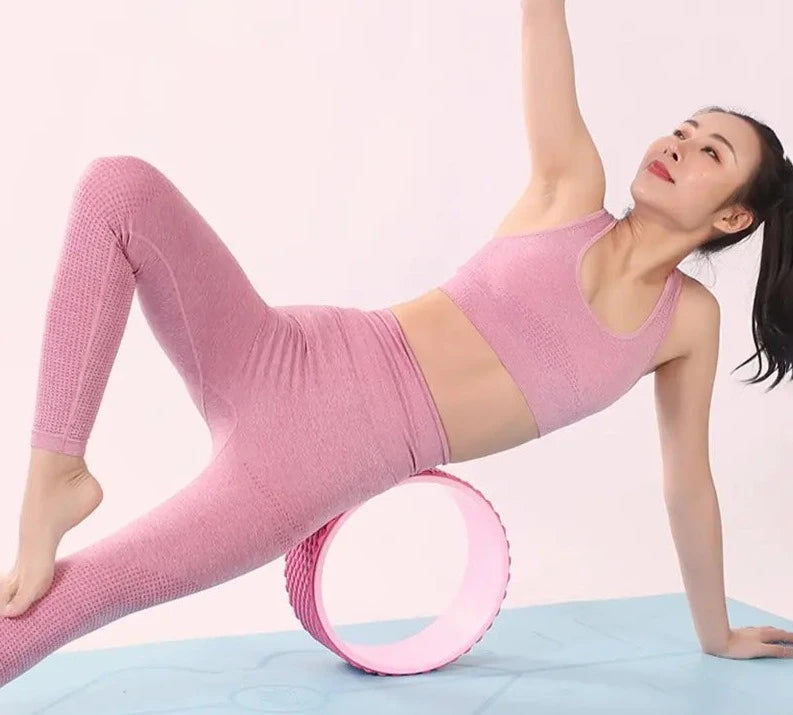 Yoga Roller Wheel for Back Pain, Stretching, Yoga & Pilates