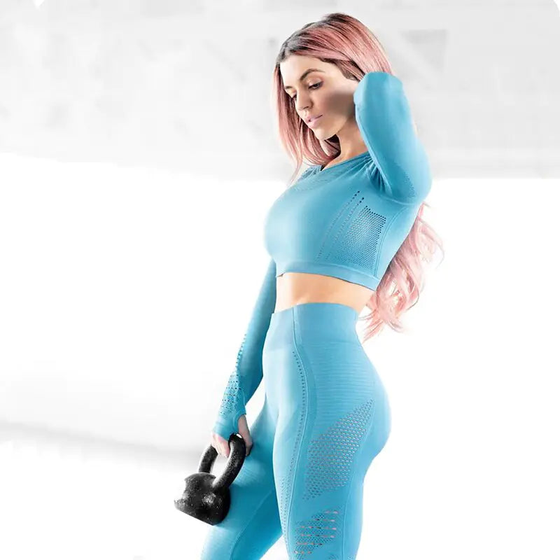 Seamless High-Waisted Women's Workout Yoga Set